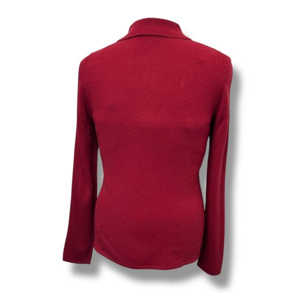 Designers Originals Vintage Luxe 360 Women’s Quarter Zip Pullover Sweater Red M - Picture 4 of 9